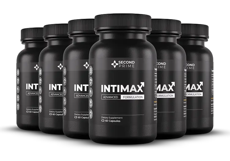 Intimax 6 bottle value package for an extended daily male vitality and wellness routine